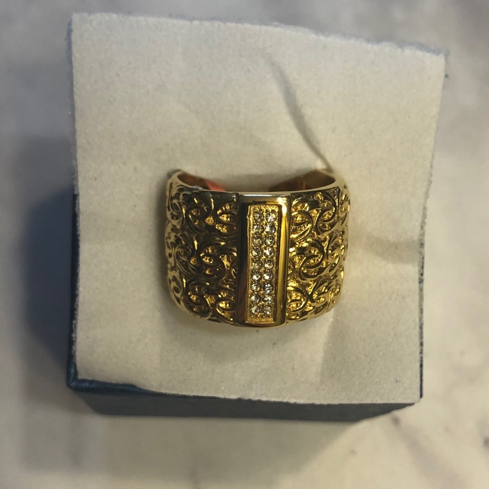 Austrian Crystal Wide Band Ring
